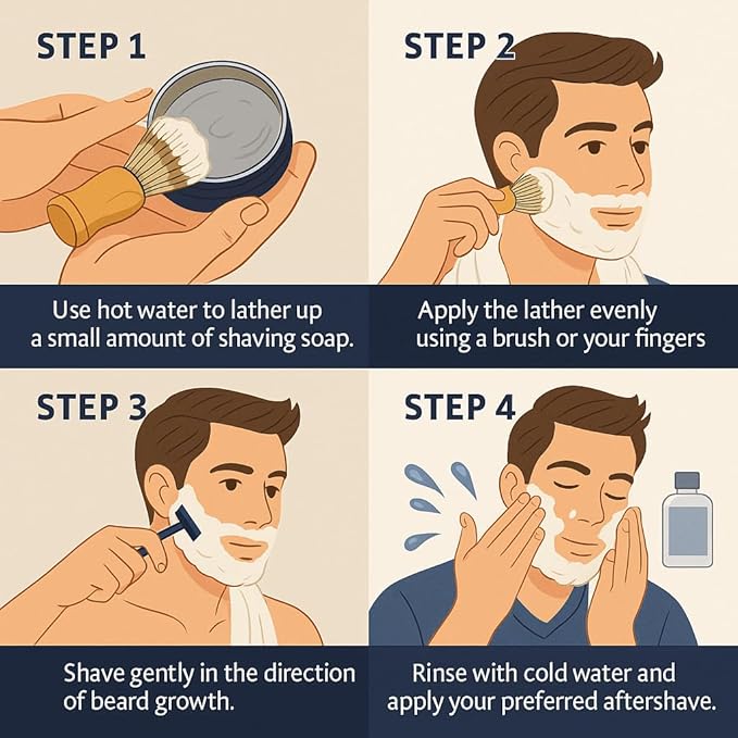 Shaving Soap for Men, Hydrating Shave Soap, Shave Bar for Soft, Smooth Skin, Sandalwood