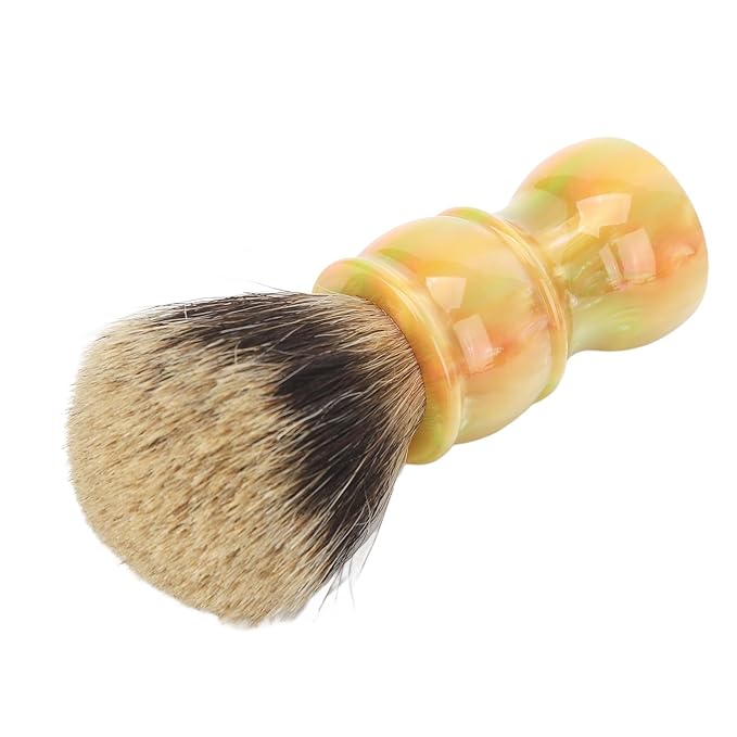 Synthetic Shaving Brush, Barber Beard Shaving Brush with Premium Resin Handle, Soft Synthetic Facial Hair Cleaning Brush for Home and Salon Use