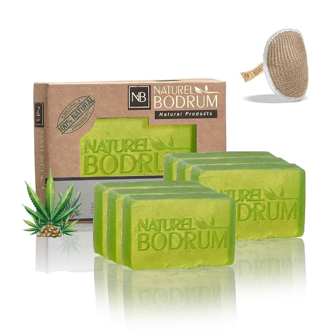 Hemp Organic Soap Bar for Women and Men, Pack of 6 Glycerin Soap Bars - Omega-Rich Moisturizing Bar Soap for Dry Skin & Cracked Areas - Natural & Vegan Spa Gift, for All Skin Types