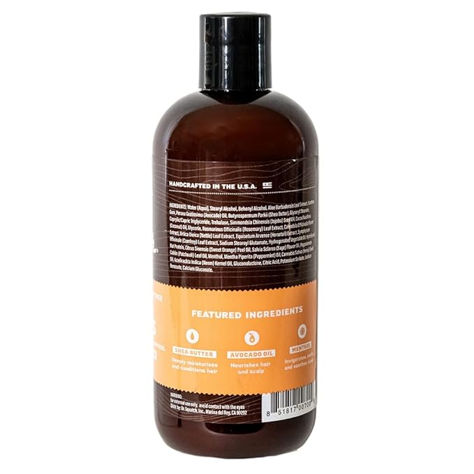Dr. Squatch Cool Citrus Conditioner for Men – Daily Hair Conditioner – Stimulates, Hydrates, Soothes Scalp – Naturally Sourced with Organic Peppermint, Calendula, Clary Sage