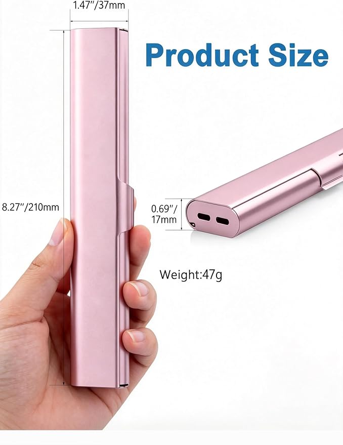 Portable Toothbrush Travel Case: Breathable & Dirt-Proof Hotel Camping Outdoor - Aluminum for Storage Recyclable Traveler (1, Rose Gold)