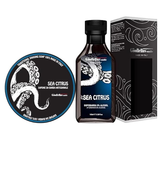 The Goodfellas' smile, Sea Citrus Shave Soap and Aftershave Splash Bundle, Made in Italy