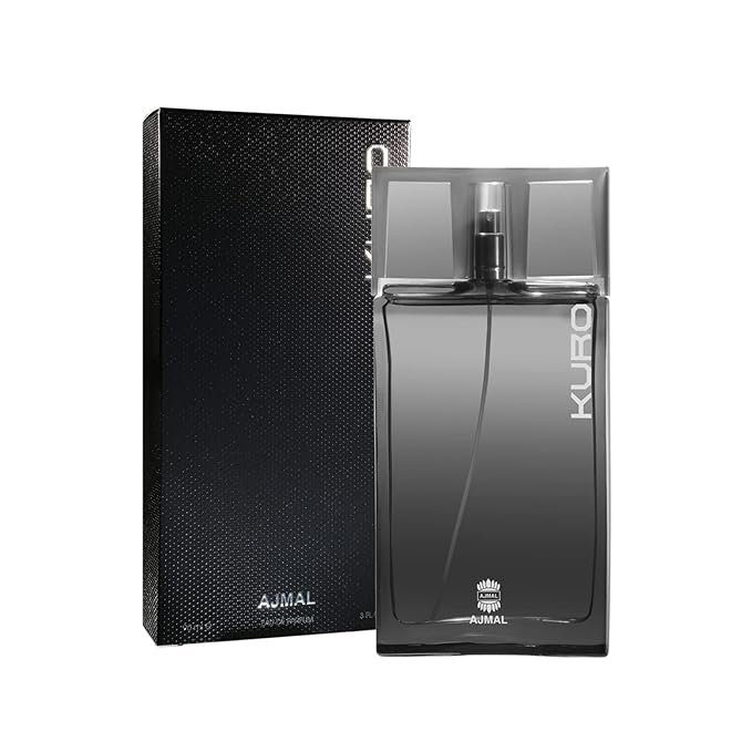 Ajmal Kuro Eau de Parfum for Men, 3.0 fl oz / 90 ml, Aromatic Spicy Woody Masculine Fragrance, Long Lasting Men’s Perfume, Made in Dubai