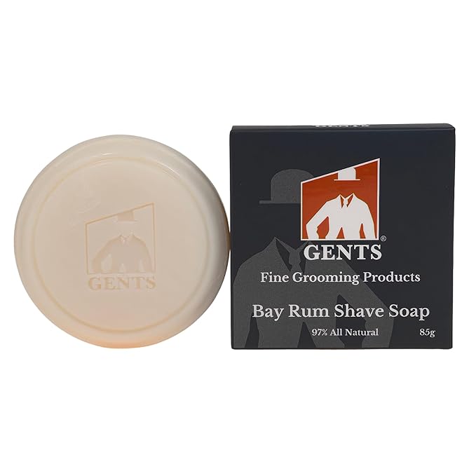 G.B.S 97% Bay Rum All-Natural Shave Soap Made with Shea Butter Coconut Oil, Avocado Oil, Balm Soap Towel & Travel Kit