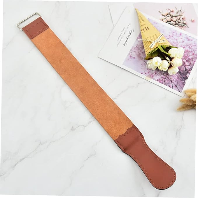 Strop for Beard Razor Hair Removal Shaving Apron Men Professional Straight Razor Sharpening Tool Handle