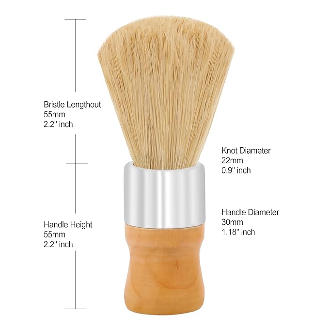 Genixart Shaving Brush, Nature Bristle Shave Brush, Luxury Shaving Brushes for Men as Gift for Father Boyfriend Husband (2 pcs Gift Box)