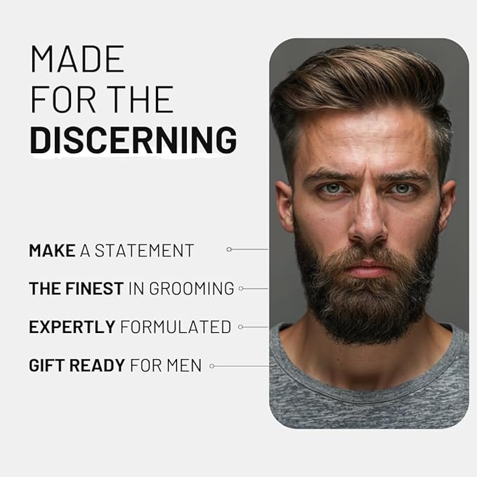 ZOUSZ Black Oud Beard Oil for Men – Natural Beard Growth Oil with Argan & Avocado Oils – Sandalwood Scent – Softens, Strengthens & Conditions Facial Hair – 30ml Bottle