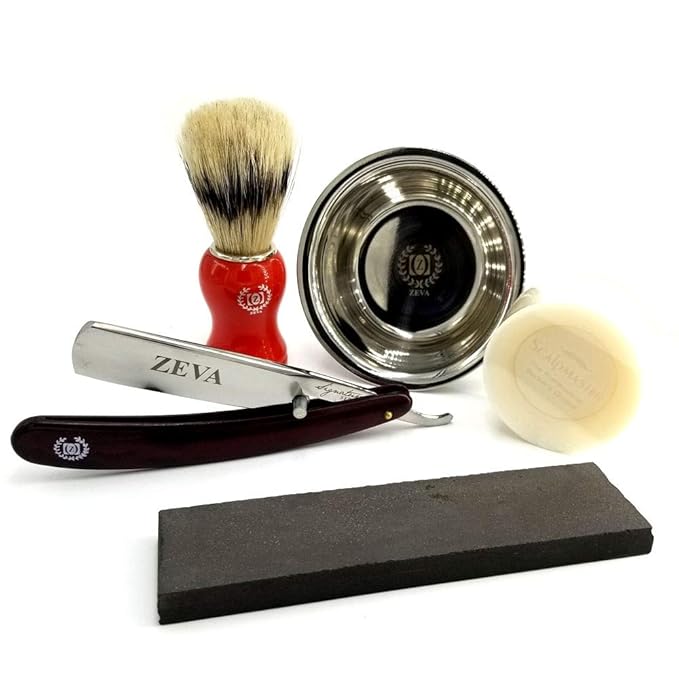 Classic Shave Ready Straight Razor Whet stone Set Close Cut Shaving Wet stone BLACK BARBER STRAIGHT SHAVING RAZOR CLASSIC CUT THROAT FOLDING SALON