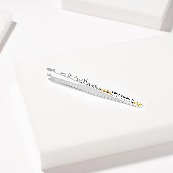 Tweezerman Exclusive 40th Birthday Slant Tweezer - Hair Removal Tweezers, Stainless Steel