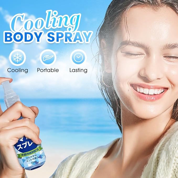 Cool Spray, Cooling Body Spray for Summer Down Instant Cooling Relief for Outdoor Sports Travel Non-Sticky Mist for Men and Women (2)