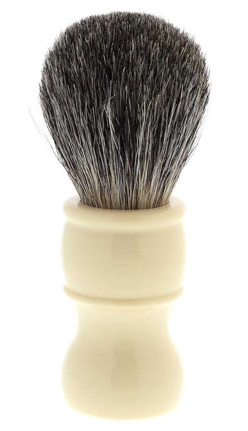 West Coast Shaving 100% Pure Badger Shaving Brush. Dense Fibers. (White- Beacon)