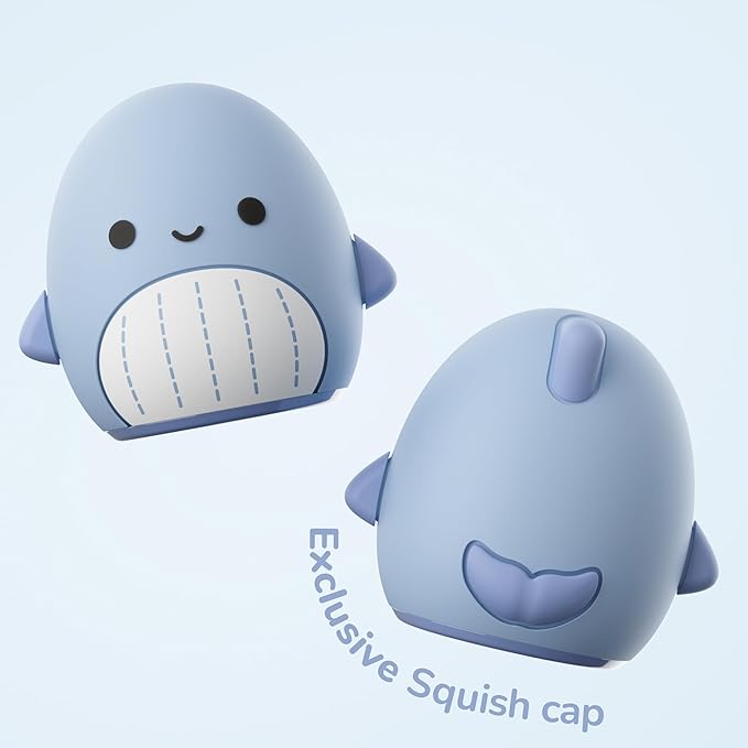 ORDO Squishmallows Electric Toothbrush, Sonic Toothbrushes for Kids, Rechargeable, 3 Brushing Modes, Over 5 Weeks Battery Life Extra Brush Head Included, Gift for Kids Aged 4 Years and Up, Samir