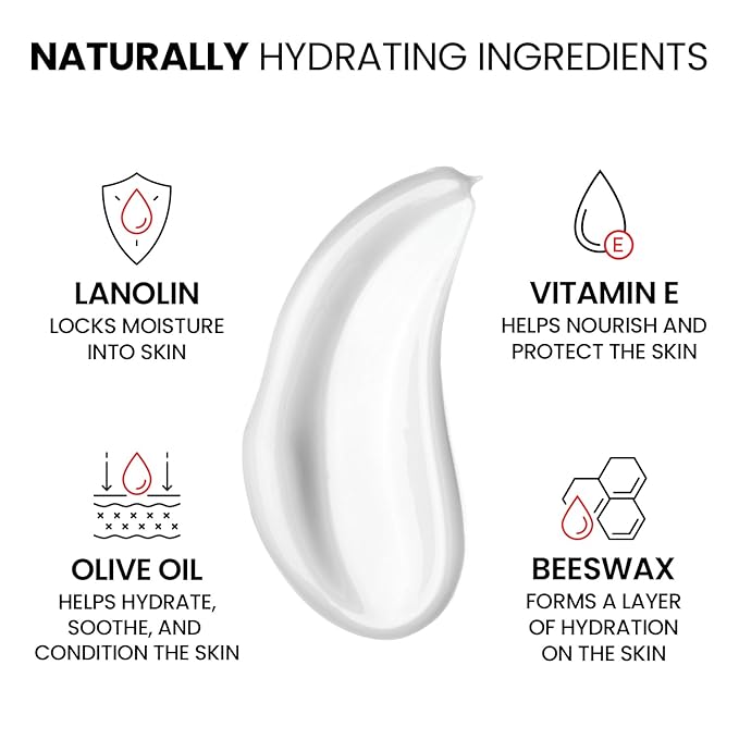 Dr. Hess Face Moisturizer for Dry & Sensitive Skin, Nourishing Lanolin, Vitamin E & Olive Oil Formula, Healing Hydrating Facial & Body Lotion, Paraben & Sulfate Free, Daily Skin Care Cream, 4 oz
