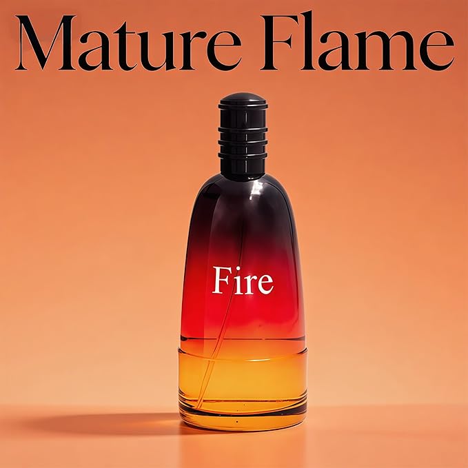 Men Cologne Fire 3.4 Fl Oz Eau de Parfum Natural Spray Long Lasting Cedarwood, Mimosa Fragrance for Men Daily Used