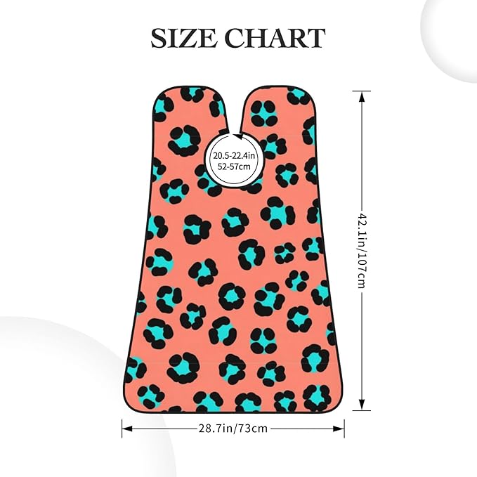Men's Shaving Accessory Funny Leopard Print, Waterproof Beard Apron with Hair Catcher & Suction Cups