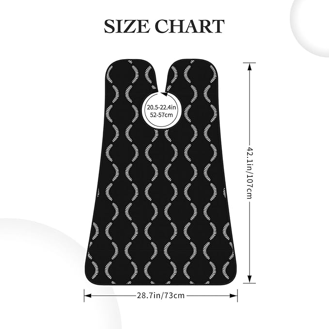 Men's Shaving Accessory Black Baseball Sport Softball American, Waterproof Beard Apron with Hair Catcher & Suction Cups