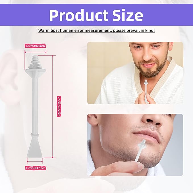 200Pcs Nose Wax Sticks, Plastic Hair Wax Applicators Disposable Nose Waxing Stick Ear Hair Removal for Men Women Nostrils Ears Face Cleaning