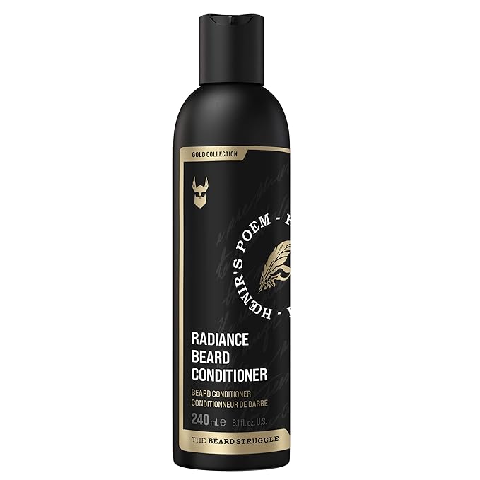 The Beard Struggle - Marksman's Beard Conditioner - Hoenir's Poem, Gold Collection - Nourish, Softens, & Strengthens Beard - Radiance Beard Conditioner for Men (8 Fl oz)