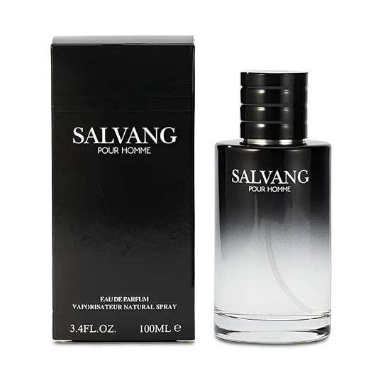 Salvang Men Cologne 3.4 Fl Oz Eau De Toilette Spray Notes of Mandarin, Bergamot, Sandalwood, Cedar, Vanilla, Bean Long Lasting Pefume For Men Daily Wear
