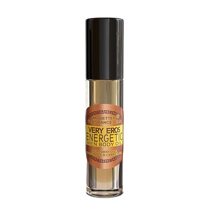 MOBETTER FRAGRANCE OILS, Very Eros Energetic Cologne Men Fragrance Body Oil for Men | Travel Size - Long Lasting Fragrance, Citrus Aromatic