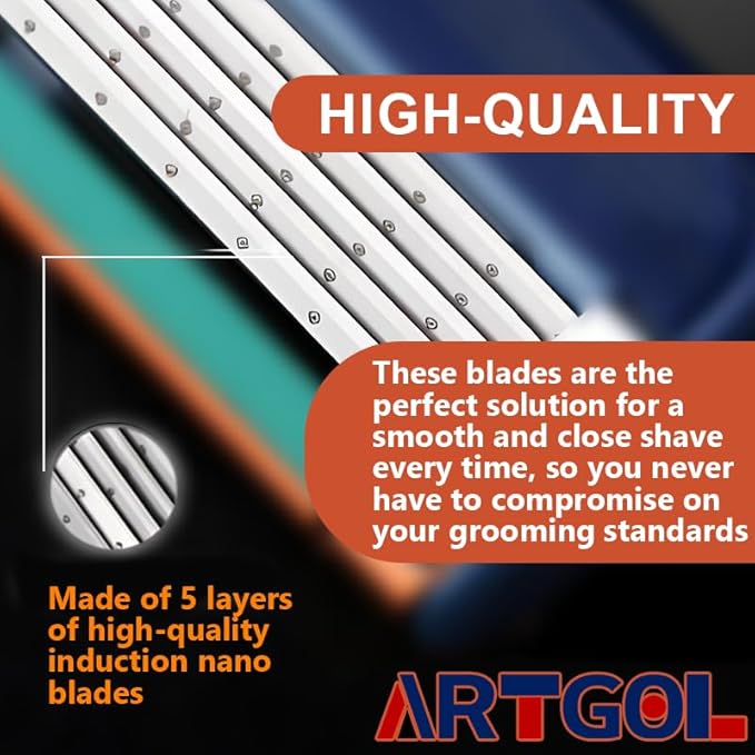 36 Blades Replacement Parts for GL-Fusion 5 Style Razors (orange), Wet Razors Men's Blades Value Packs