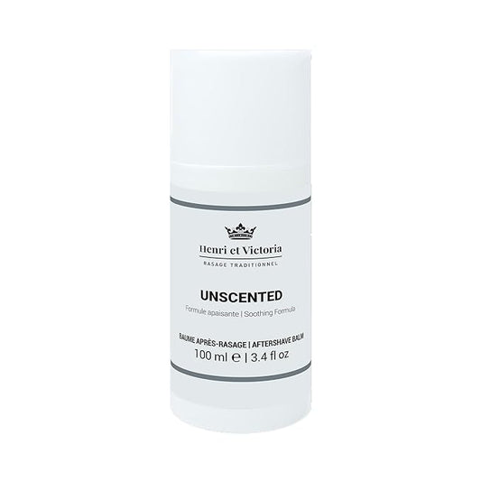 HENRI ET VICTORIA After Shave Balm for Men | Post Shave Balm - Unscented | Made by Skilled Artisans | Prevents and Cures Razor Burns | 3,4 oz