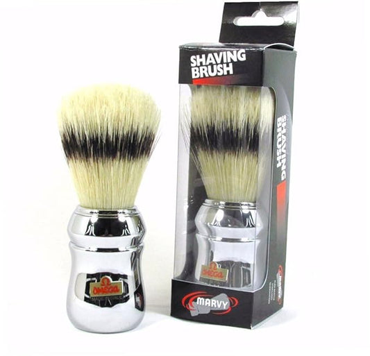 No. 4 Omega Silver Handle Shaving Brush