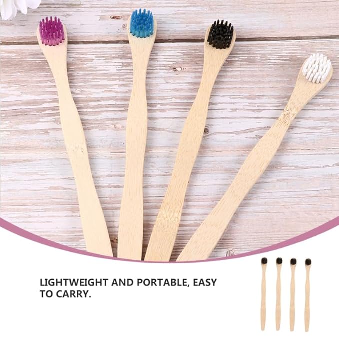 HEALLILY Tongue Cleaner 4Pcs Set Tongue Scraper and Cleaning Brush Oral Tools for Fresh Breath and Effective Bad Breath Removal Lightweight Portable 7.44In Length