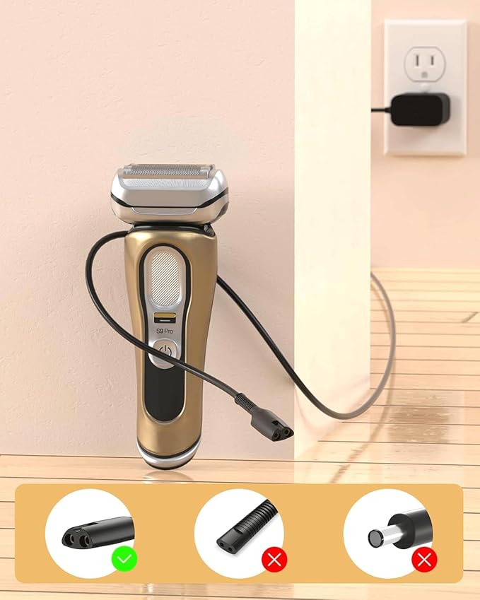 Shaver Charger compatible with Braun Shaver 9 8 7 6 5 3 1 XT5 Series for 9477cc 9465cc 8457cc 8417s 8330s 7085cc 7020s 790cc 6075cc 6072cc 6020s 5020 5018s 310s 3040 190s 130s.