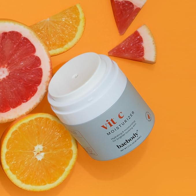 Baebody Made in USA Vitamin C Face Moisturizer - Brightening Vitamin C Cream Moisturizer with Jojoba Oil - Anti Aging and Hydrating (1.7 fl oz/50 ml)