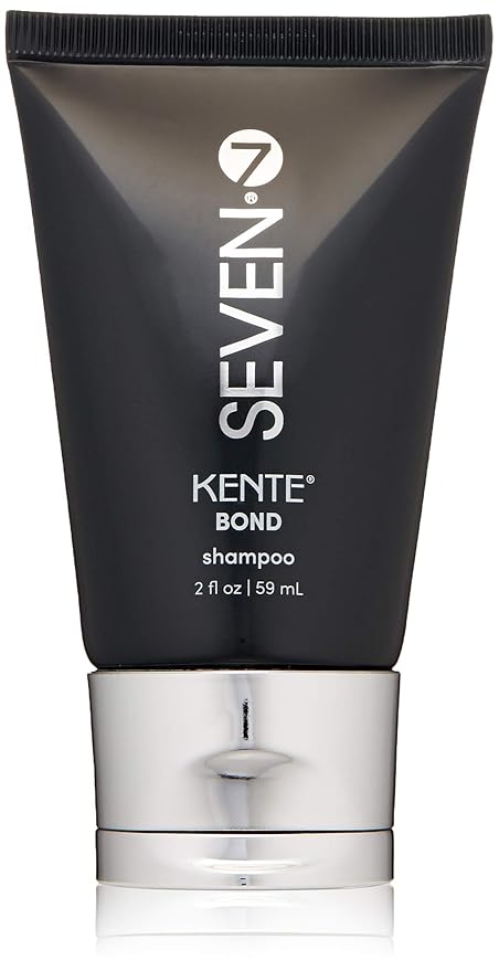 SEVEN Haircare KENTE BOND Shampoo for Split Ends + Damaged Hair, Sulfate Free, Cruelty Free with Green Tea, Guar & Pro Vitamin B5 for Men & Women, Made in USA, 2 oz.