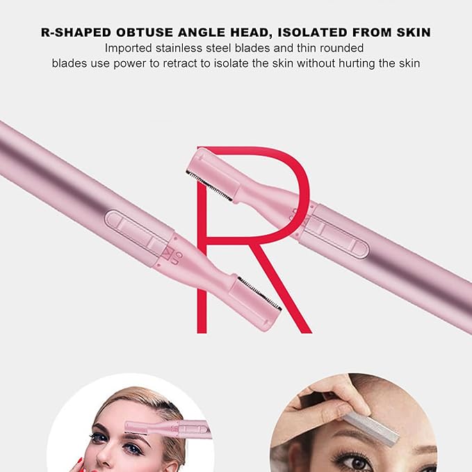 Electric Eyebrow Trimmer , Portable Electric Eyebrow Razors , Painless Face Hair Removal Tool , Electric Eyebrow shaver for Women for Eyebrows , Neckline , Nose , Ears , moment and Painless Hair Removal