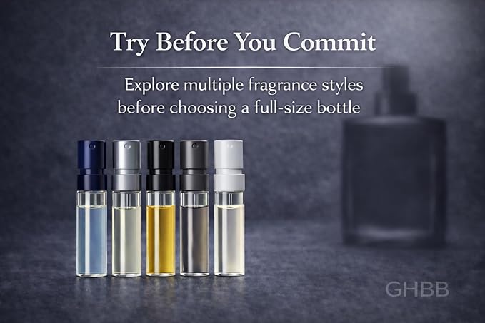 Men’s Cologne Sample Discovery Set – Top Designer High-End Luxury Fragrance Mini Vial Sampler | Random Assortment Travel Gift Pack for Husband, Dad, Boyfriend – Holiday & Party Gift (8 Pieces)