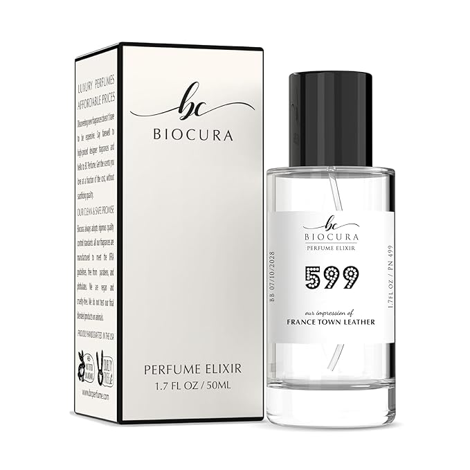 BC Perfume 599 Inspired by Mmos France Town Leather For Women & Men Replica Fragrance Dupes Eau de Parfum Spray Bottle 1.7 Fl Oz/50ml-X1