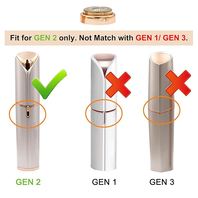 Replacement Heads for Flawless Facial Hair Removal Gen 2, Replacement Blades for Women Facial Hair Remover Generation 2