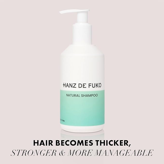 Hanz de Fuko Premium Natural Shampoo for Men & Women – Hair Cleanser Helps Promote Hair Growth, Soothe Dry Scalp, Fight Dandruff – Sulfate & Paraben Free, 16+ Plant Extracts, 8 oz.