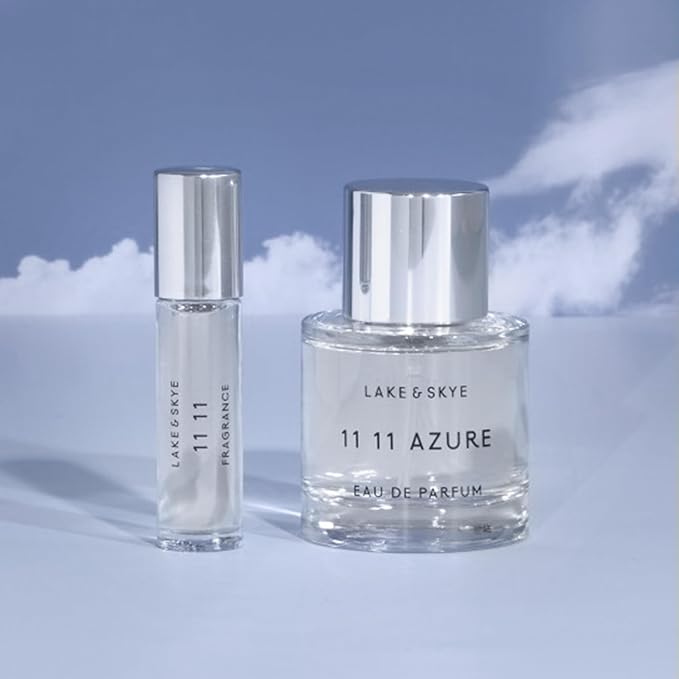 Lake & Skye 11 11 Azure Fragrance Oil Rollerball, 0.33 fl oz (10 ml) - Sheer, Floral, Musk