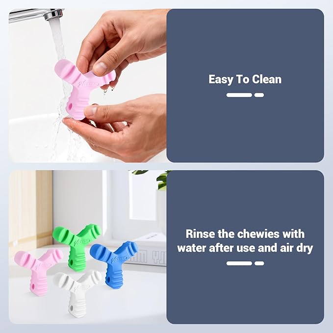 Chewies for Invisalign Aligners, Orthodontic Aligner Chewies Durable Aligner and Retainer Tray Seaters Medical Grade Silicone (Pack of 4) (Multicolors)
