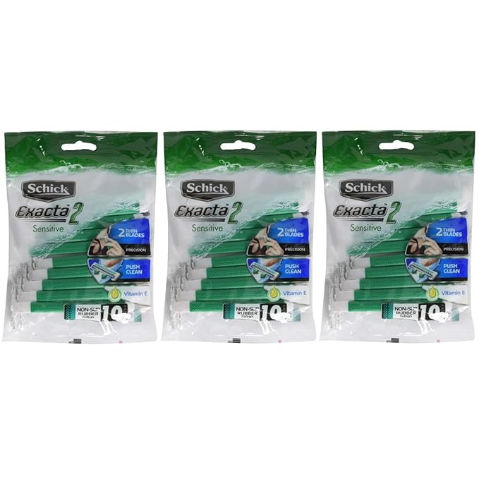 Schick Exacta2 Sensitive Disposable Razor 30p (10 Count x 3Pack)