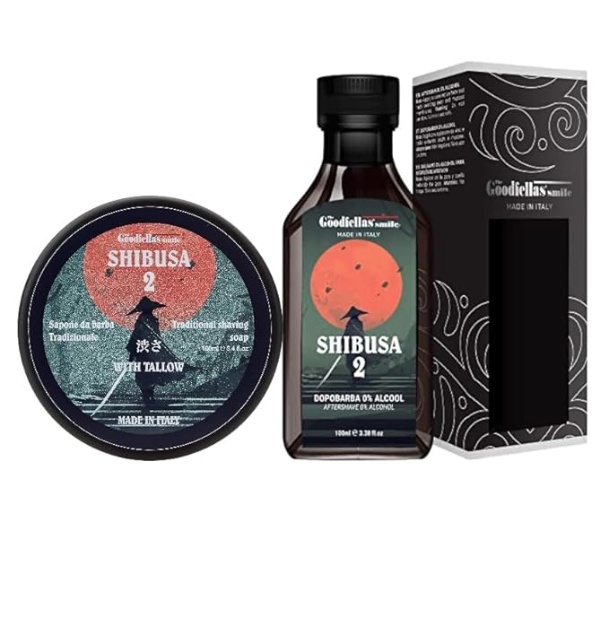 The Goodfellas' smile, Shibusa Tallow Shave Soap and Afltershave Splash Bundle, Made in Italy