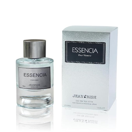 Jean Rish Essencia, Eau De Parfum for Men (3.4 Fl Oz / 100ml) with Mint-Lemon-Vanilla, Long Lasting and Luxury Fragrance