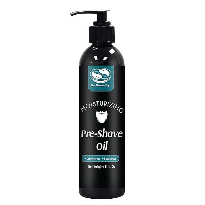 8 fl. Oz, Pre Shave Oil for Men, Excellent Shaving oil for Men with Sensitive Skin, Prepares for a burns free Shave, Works with Straight or Safety Razor (Lemongrass & Eucalyptus)