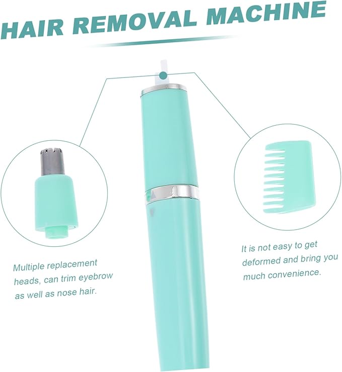 ERINGOGO Electric Eyebrow Razor and Nose Hair Trimmer 2-in-1 Hair Removal Tool for Women Compact Design for Travel Battery Not Included