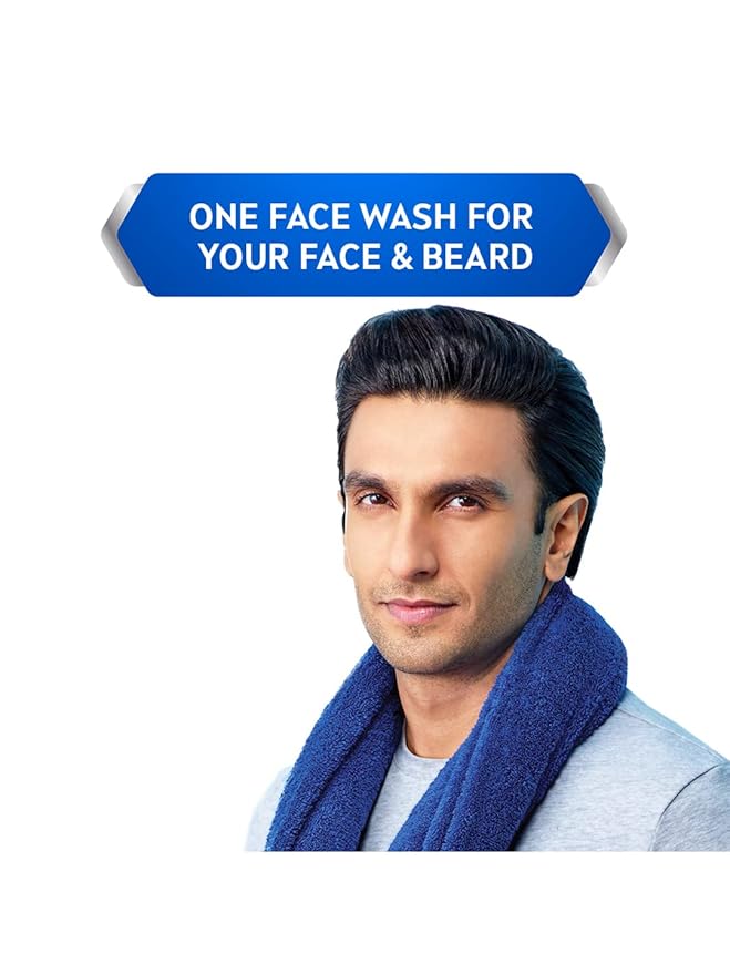 Nivea Men Deep Impact Intense Clean Face and Beard Wash - Black Carbon, 100 ml (3.3 oz)