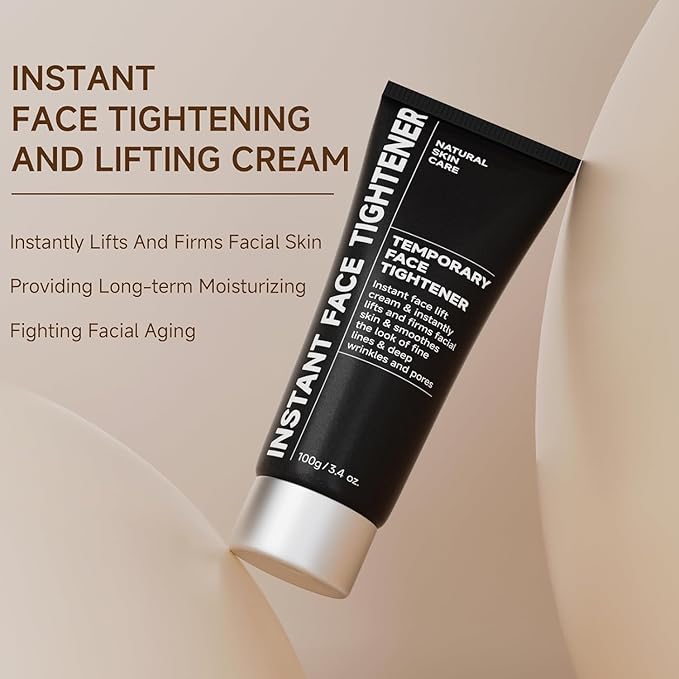 Face Tightener, Instant Face Lift Cream, Temporary Instant Wrinkle Filler for Skin Tightening and Lifting Cream Daily Moisturizer for Women Men，3.4 Ounce (Pack of 1)