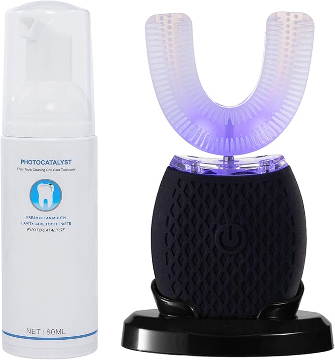 Ultrasonic Toothbrush for Adult Automatic Toothbrush 30'' Automatic Timer Wireless Charging Washable Travel Home Dual-use