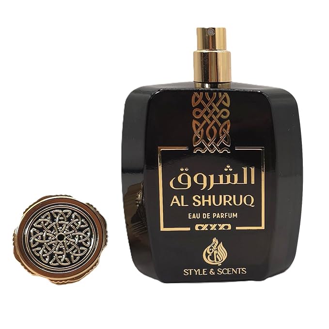 STYLE & SCENTS AL SHURUQ Eau de Parfum for Men 100ml – Spicy Woody Perfume with Cardamom, Cumin, Rose, Patchouli & Musk – Long-Lasting 18–24h – Made in UAE (MDO009)