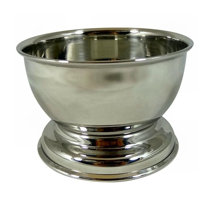 Barbero Deluxe Stainless Steel Shaving Bowl for Shaving Soap
