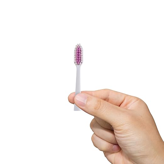 GUM Sonic Powered Toothbrush Refills, Tapered Bristles Clean Below The Gumline, White 2 Count(Pack of 2)