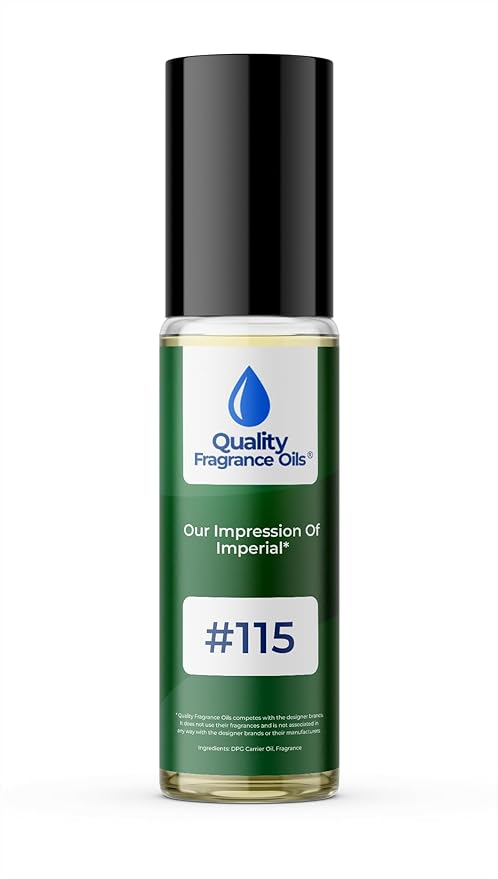 Quality Fragrance Oils' Imperial Impression #115 | Long-Lasting Perfume Oil, Alcohol-Free, Strong Scent, 10ml Roll-On | Affordable Alternative to Designer Fragrances